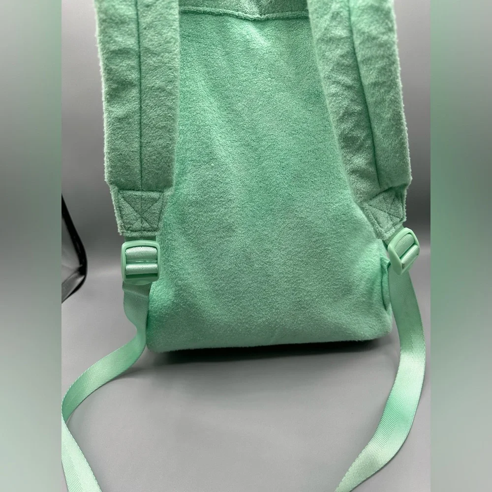 Stoney Clover Lane Terry Cloth Embossed Backpack Light Green Mint